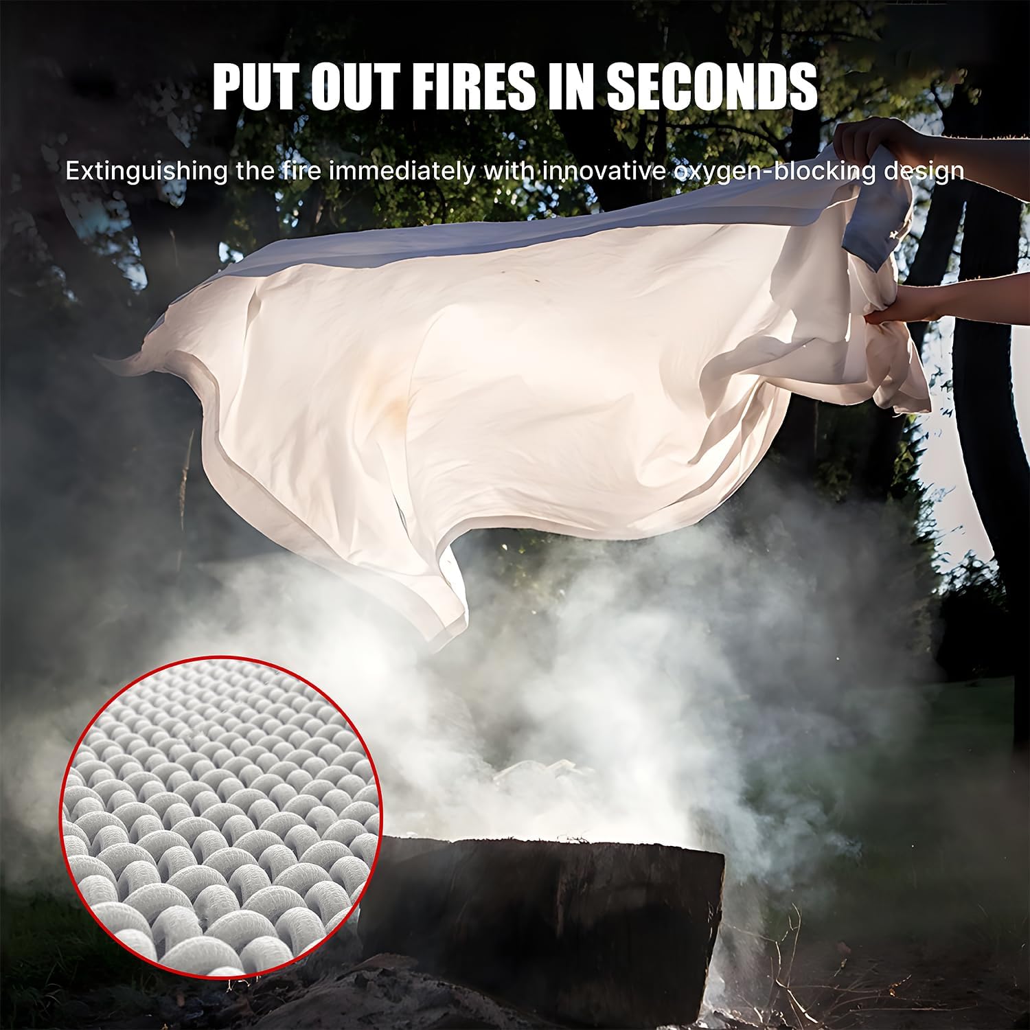 Couverture anti-feu d'urgence domestique, extincteur, tissu arrangfiViolet, housse de sécurité pour évasion