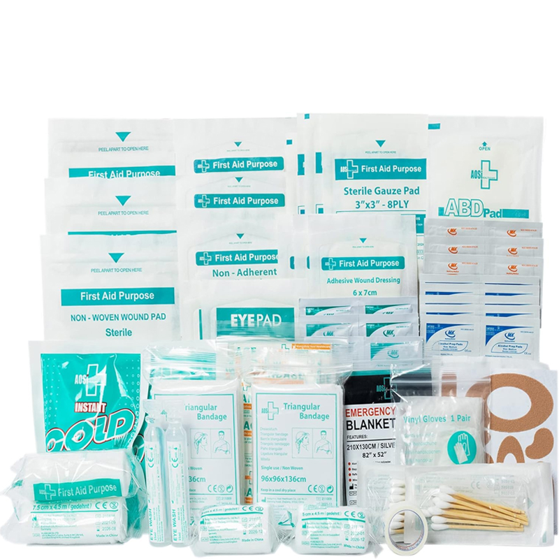 O novo kit Trauma, contendo 135 materiais médicos, é compacto e adequado para carro, casa, camping, caminhadas, exploração, faculdade