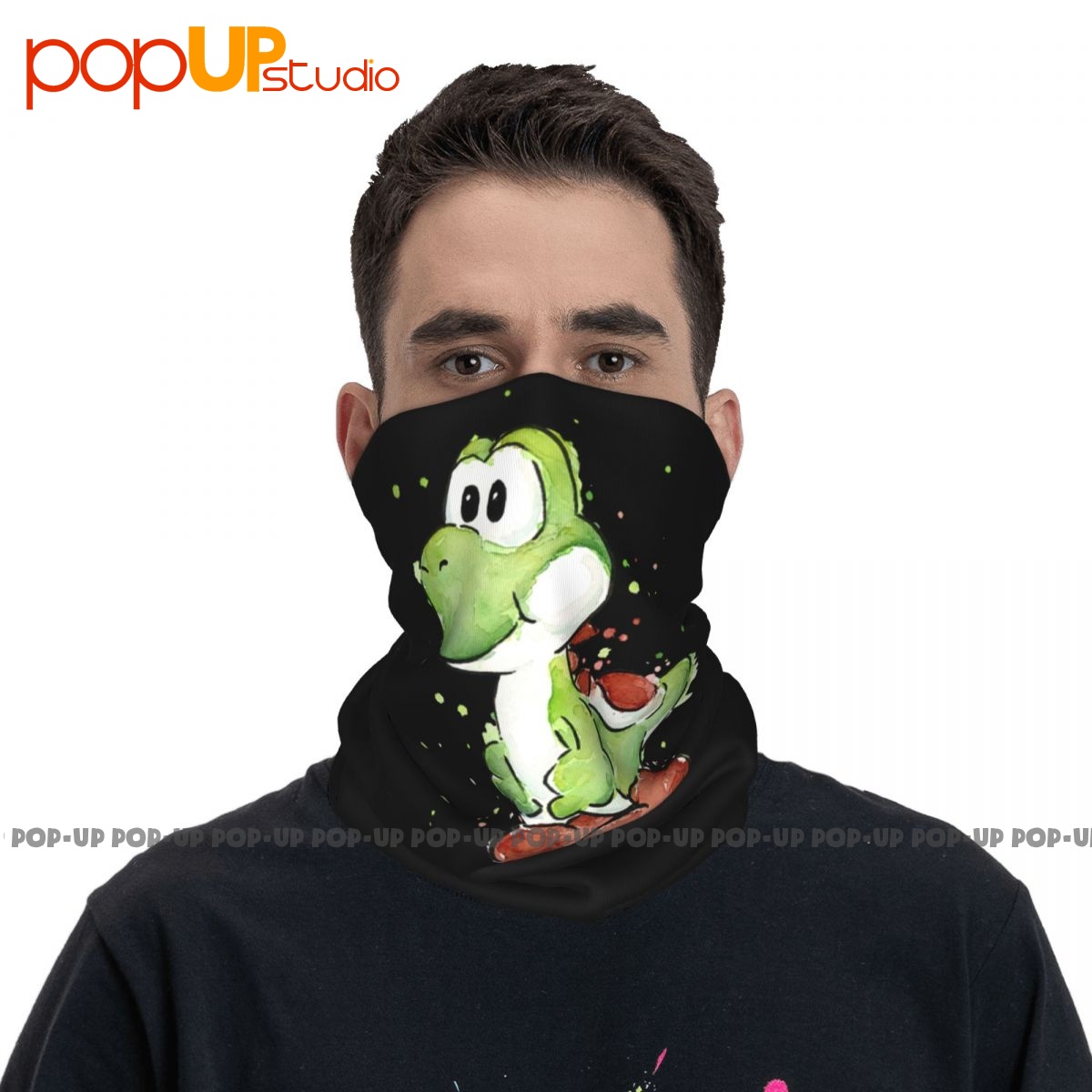 Yoshi Watercolor Neck Gaiter Bandana Scarf Face Mask