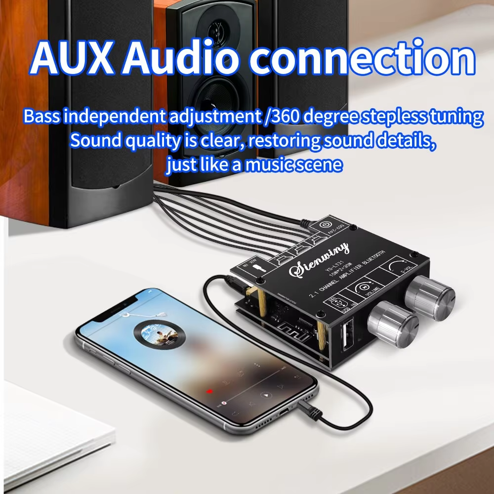 YS-LT21 Bluetooth Digitale Versterker Board Module 2.1 Stereo Dual Channel 15W + 15W + 30W met Hoge En Lage Tone Ondersteuning APP