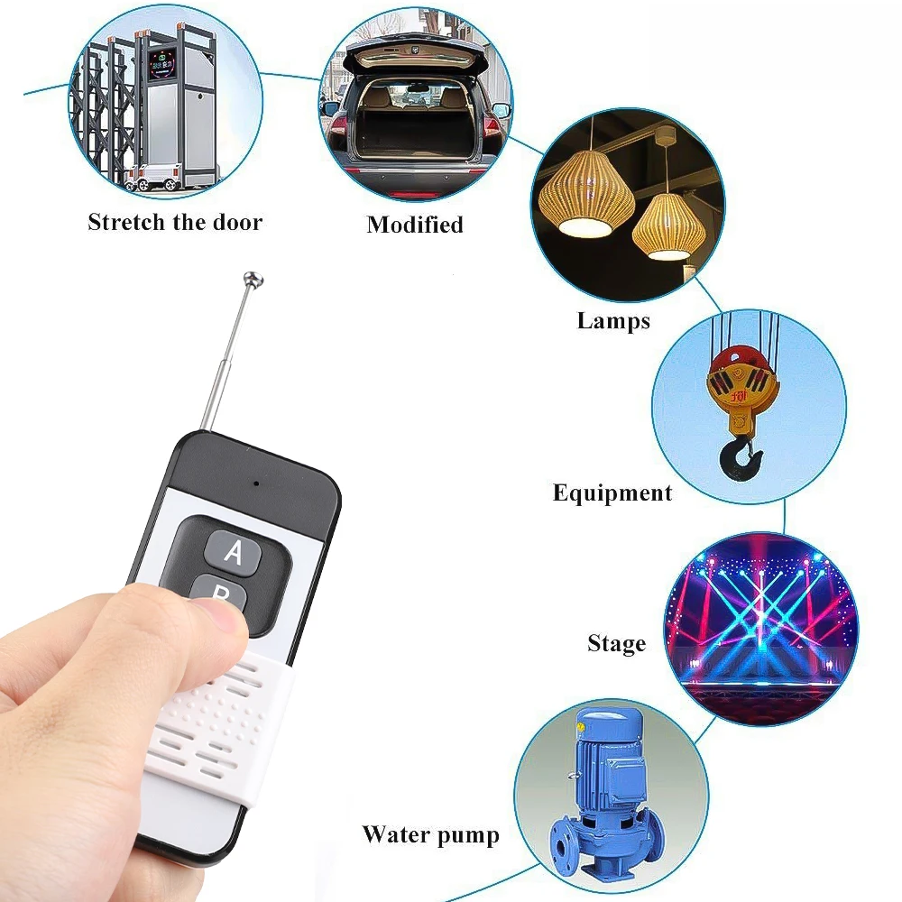 433Mhz 1000M Wireless Remote Control Smart 4 Key Learning Code Control Duplicator Rf Relay Transmitter for Universal Garage Door