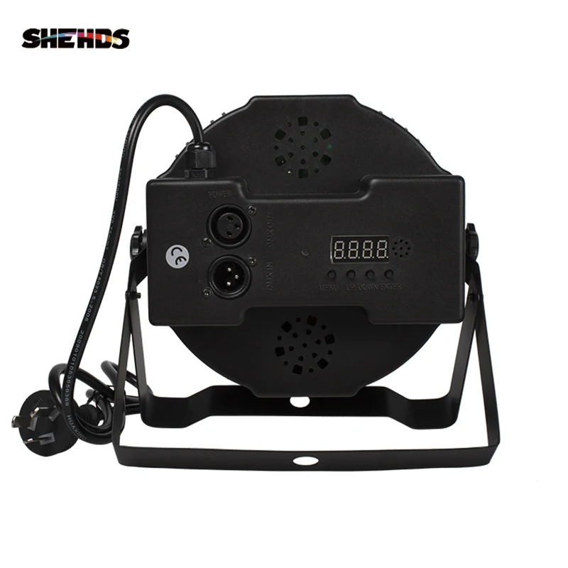 SHEHDS LED 7x12W RGBW フラットパーライト固定プラグ超静音ファン家族誕生日パーティーディスコファミリークラブ舞台効果ライト