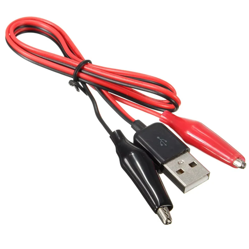金属ワニ口クリップワニ電気クランププローブテスト用ワニテストクリップ USB アダプタマルチメータ車ホーム