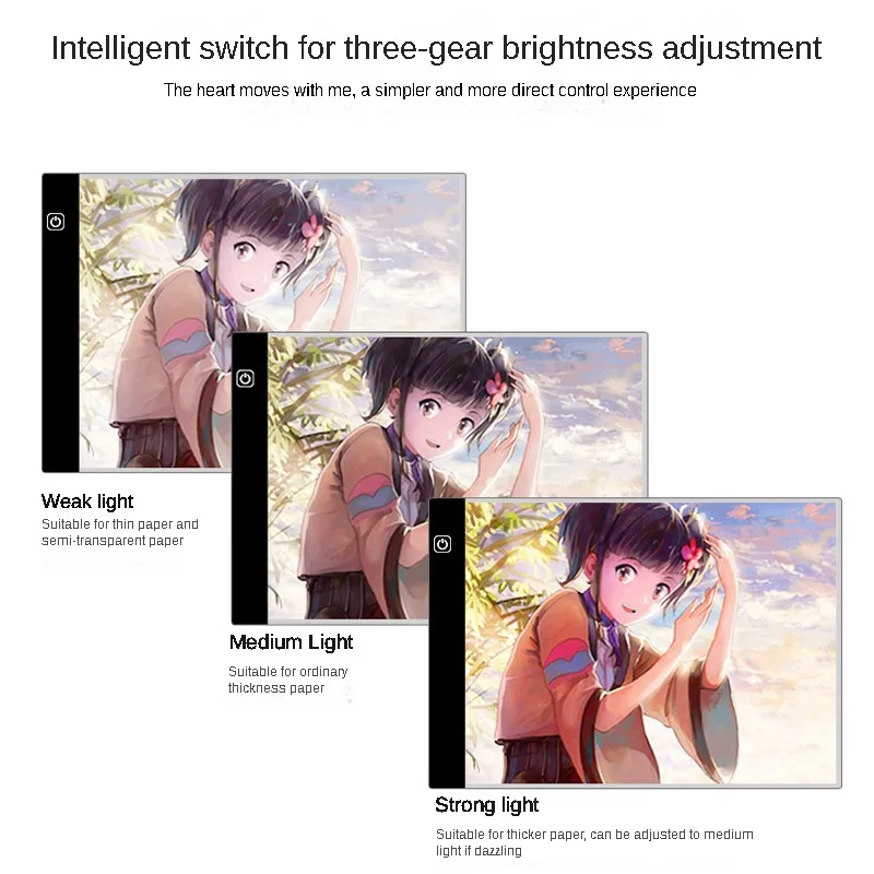 กระดานวาดภาพ LED ปรับความสว่างได้ 3 ระดับ A3/A4/A5 ของเล่นเด็ก ฝึกวาดภาพ เสริมสร้างพัฒนาการ สร้างสรรค์ ของขวัญสำหรับเด็ก