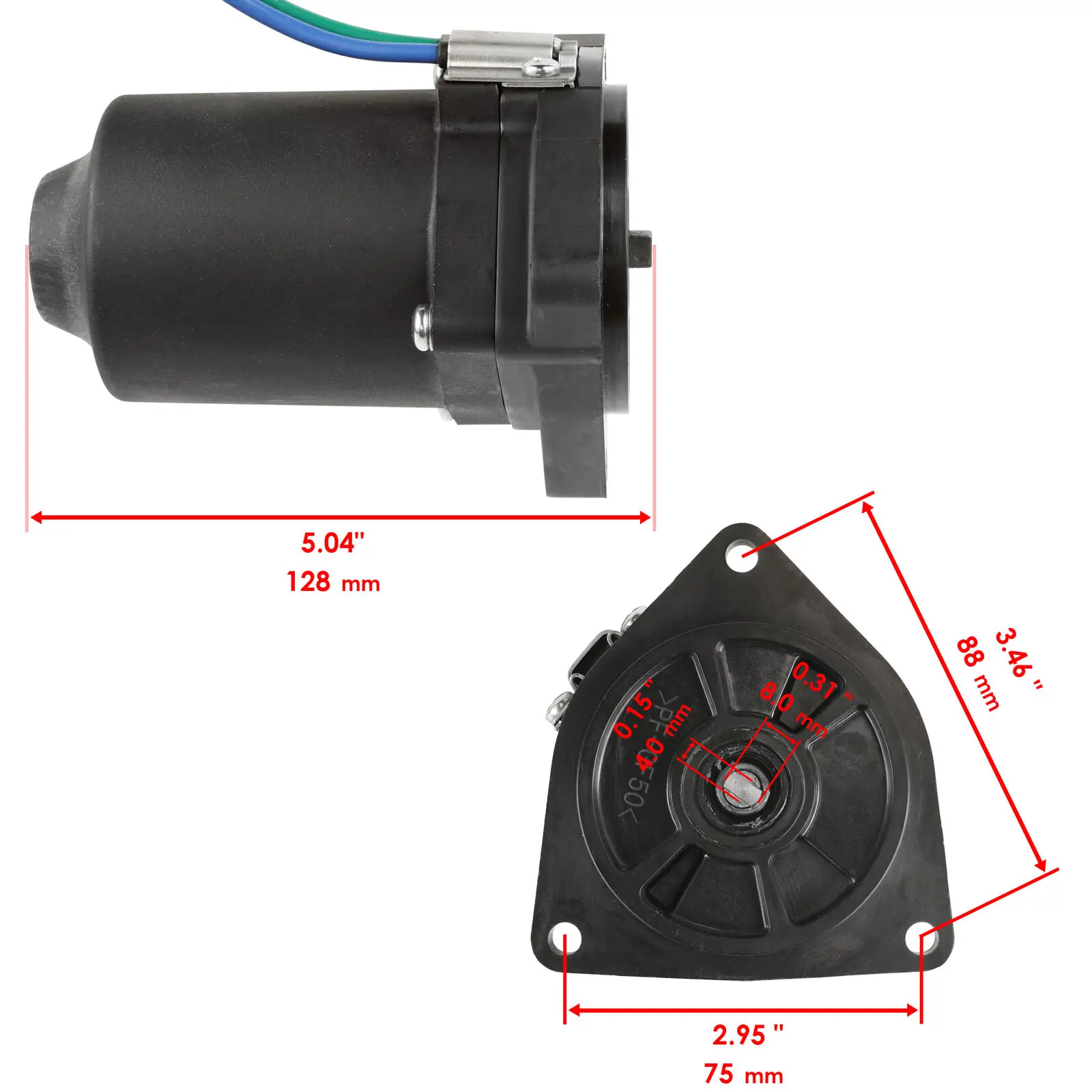 Motor de ajuste de inclinación para Yamaha F150TLR F150TXR LF150TXR 12 F150TJR 11 OEM:63P-43880-01-00 63P-43880-10-00