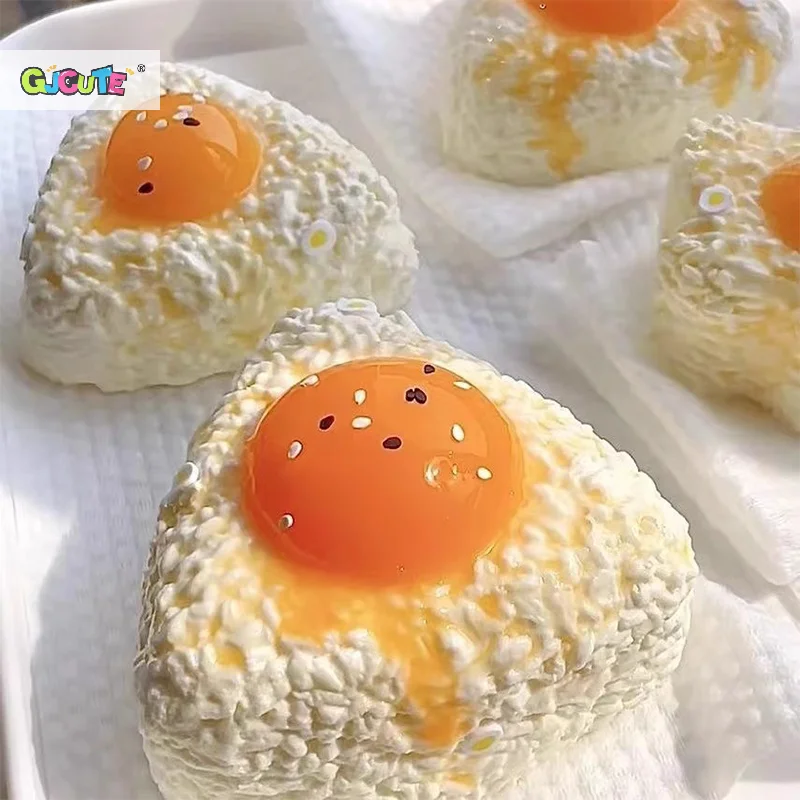 Handmade Silicone Simulated Egg Rice Ball Mochi Taba Squishy Toy Relief Squeeze Creative Rebound Fidget Toys