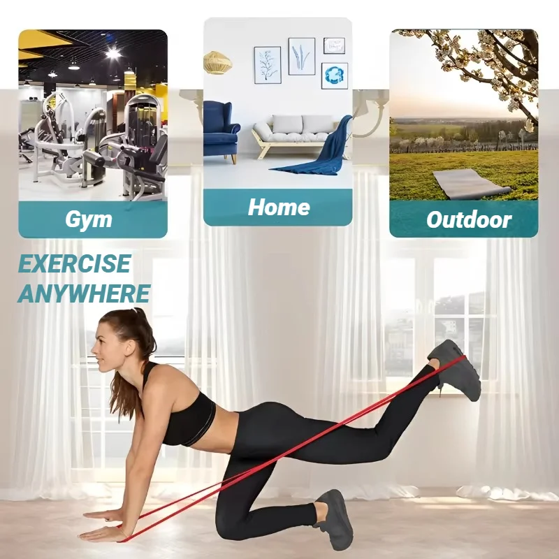 Allenamento Pilates Fascia di resistenza in lattice Esercizio elastico per la forza sportiva Pull Up Assist Attrezzatura per il fitness resistente Tirare resistente