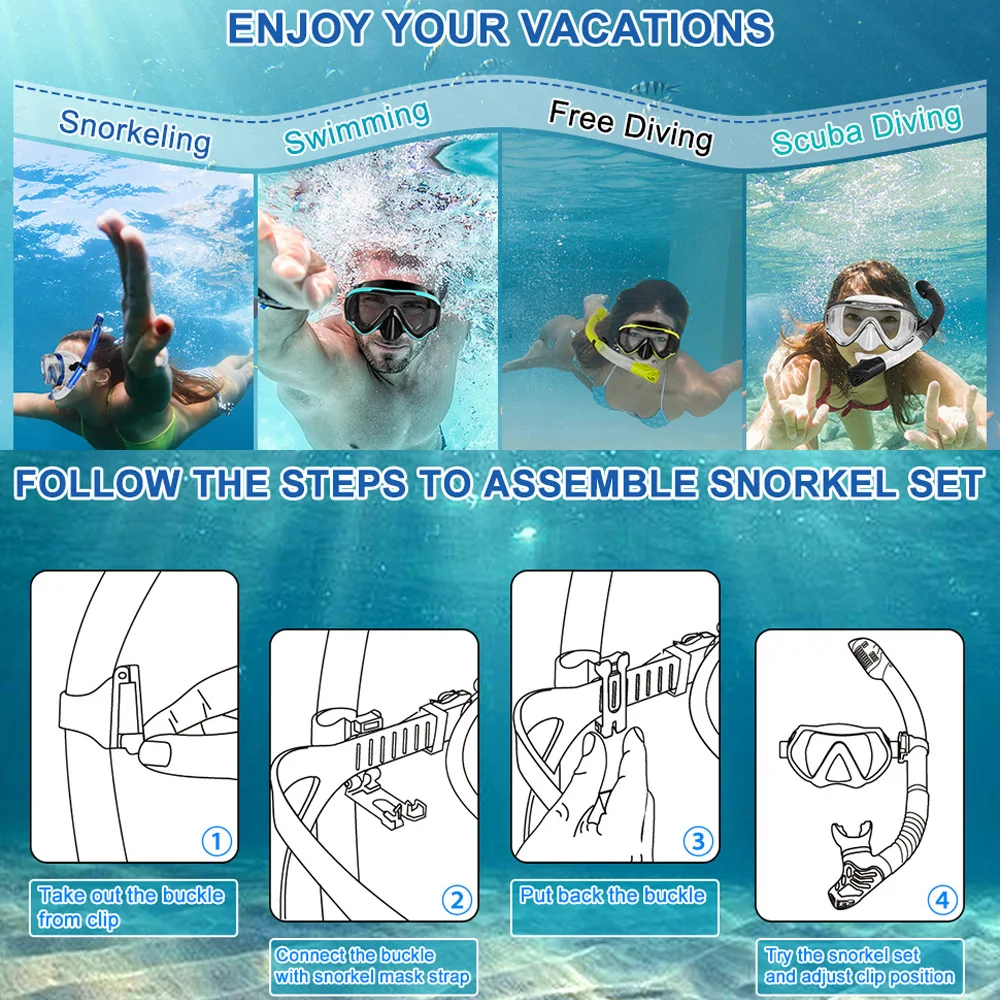 ท่อดําน้ําแห้ง Easy Breath ดําน้ํา Splash Guard วาล์วด้านบนว่ายน้ําใต้น้ําอุปกรณ์สําหรับผู้ใหญ่เด็กชายหญิงเยาวชน