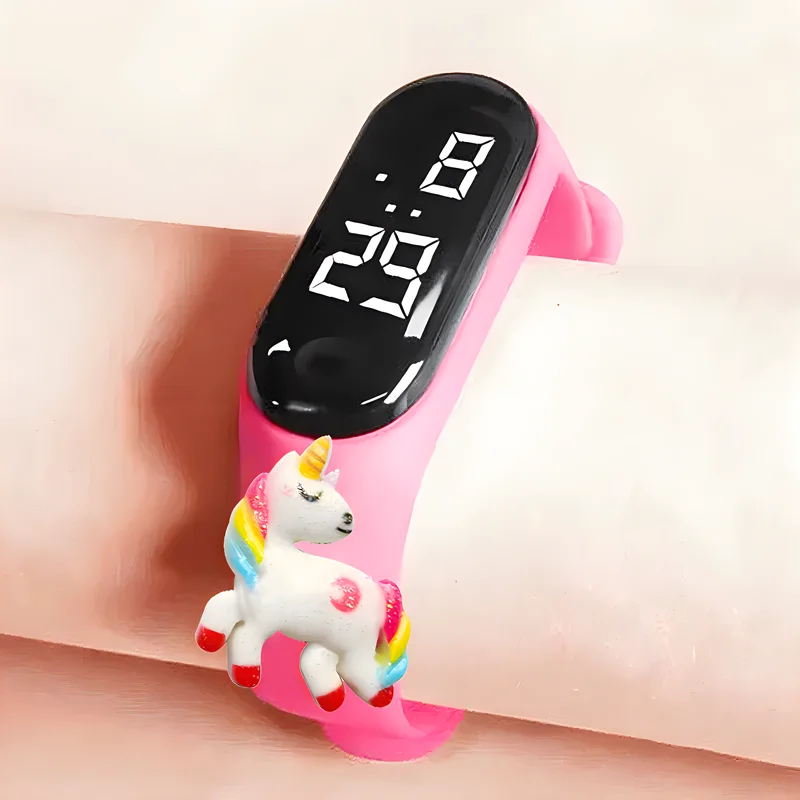 Reloj LED resistente al agua para niños, pulsera deportiva informal a la moda, relojes para niñas y niños, reloj electrónico inteligente de silicona con pantalla táctil para niños