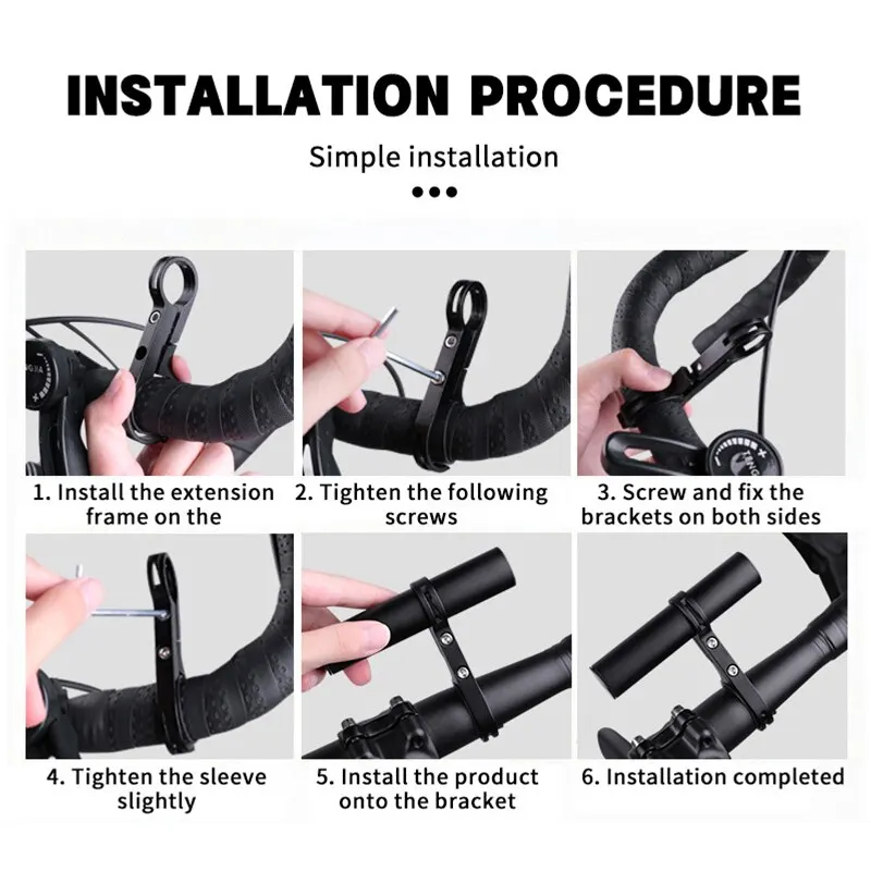10ซม.จักรยานHandlebarขยายวงเล็บMTBจักรยานไฟหน้าMountขยายบาร์จักรยานเสือภูเขาHandlebar Extender Rackอะไหล่