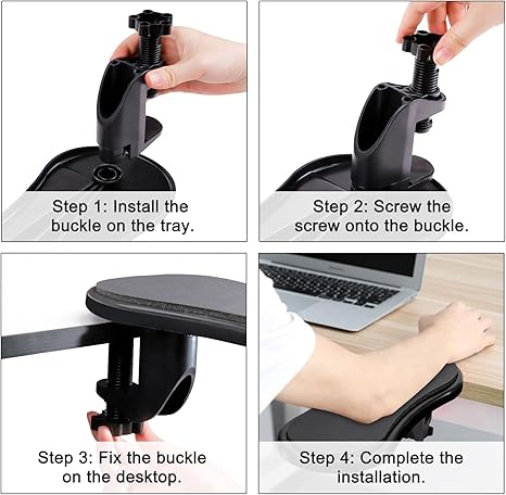 Computer Arm Rest Plastic Desk Elbow Support Pad Ergonomic Arm Rest Wrist Support Pad for Keyboard and Mouse Arm Rest Pad