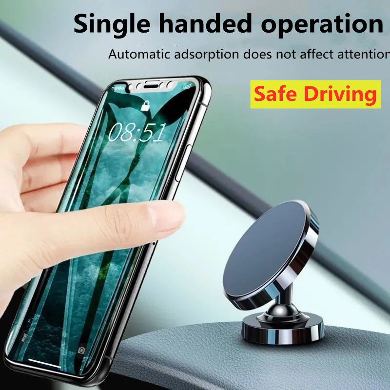 Magnetyczny uchwyt samochodowy na telefon Stojak na deskę rozdzielczą Magnes do montażu samochodowego Smartfon Mobilny wspornik w uchwycie samochodowym do iPhone'a Samsung Xiaomi
