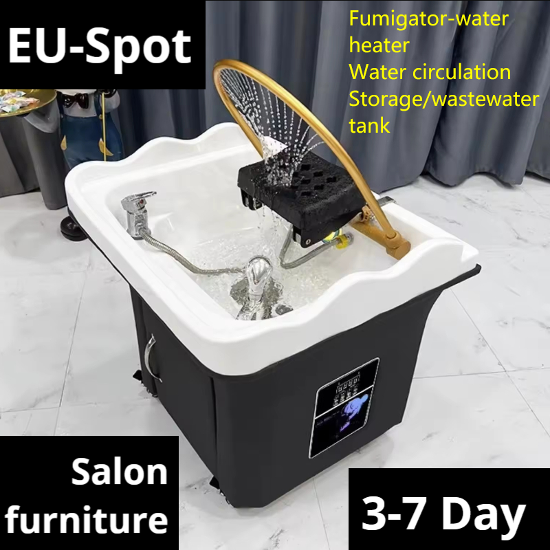 Cabezal de Spa + fumigación, lavabo de champú para lavado de cabello, salón de uñas, muebles, silla de champú para el cabello, superventas