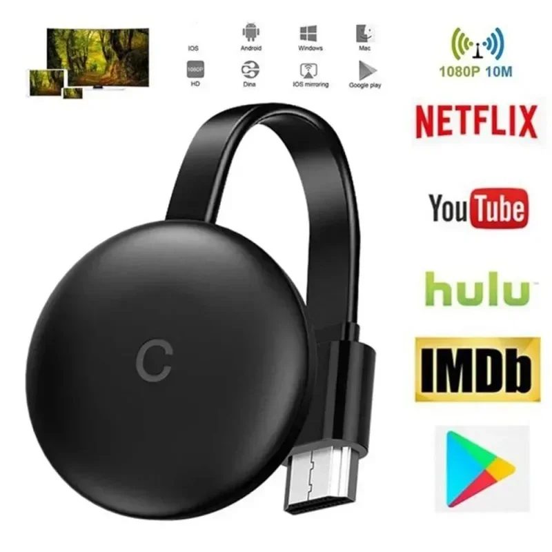 5G/2.4G Screen Projector Mobile Phone Connected to TV Wireless HDMI-Compatible Computer Monitor 4K HD HDMI Media Player