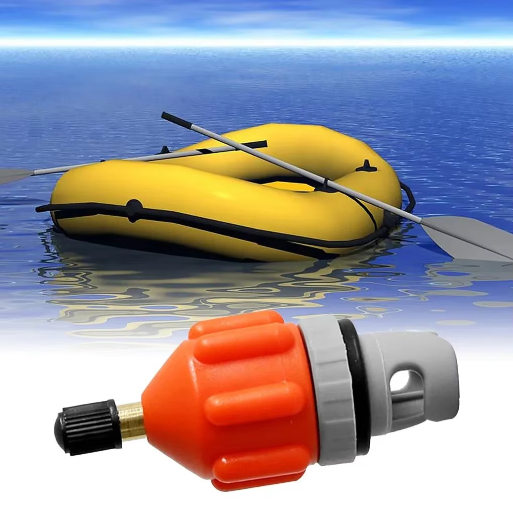 Adaptador de válvula de aire a prueba de polvo, resistente al desgaste, adaptador de válvula de aire para bote de remos, adaptador de bomba inflable de nailon para Kayak para barco de tabla SUP