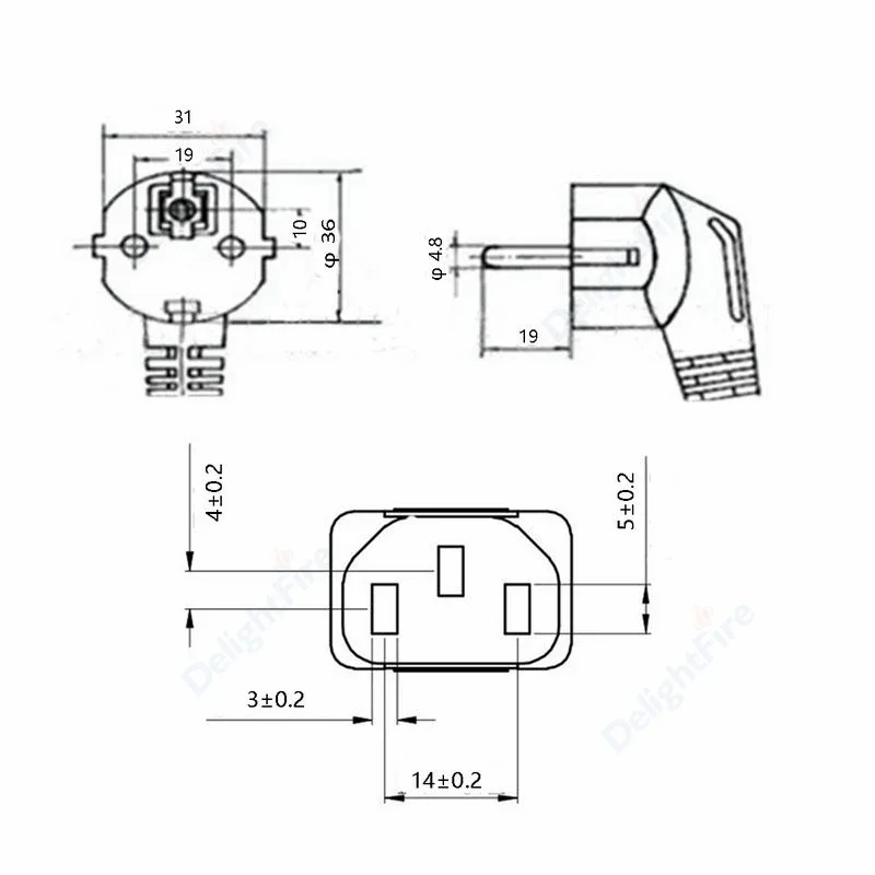 1.8m/3M EU Power Cable  Euro Plug IEC C13 AC Power Supply Cable Extension Cord For PC Computer Monitor Samsung TV Speaker