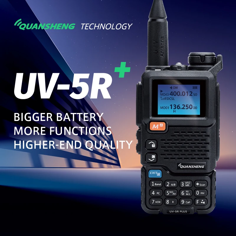 Quansheng UV5Rplus walkie-talkie banda de aviación de banda completa portátil al aire libre automático de un botón frecuencia a juego ir en carretera tr