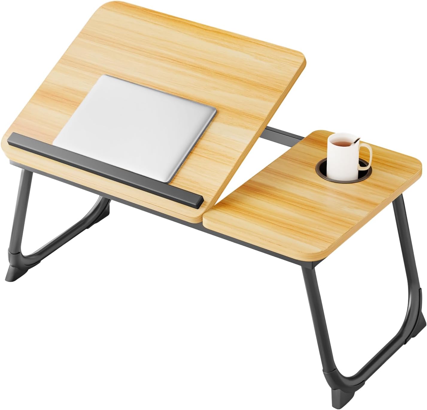 Multifunctional Lazy Table Portable Foldable Bed Table Height Adjustable Computer Desk with Cup Holder for Bed Office