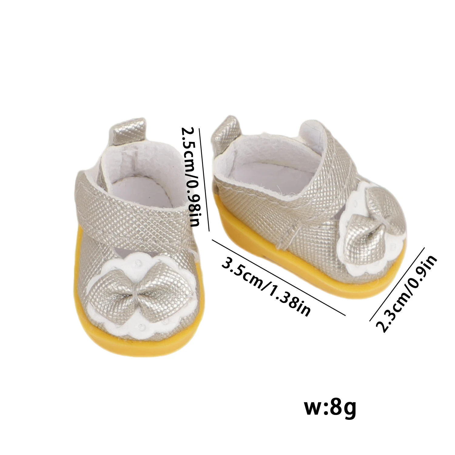 Buty 3,8 cm dla lalek Labubu 17 cm, urocze mini buty z kokardką dla lalek Labubu V1 V2, bawełniane akcesoria do lalek, prezent dla dziewczynki