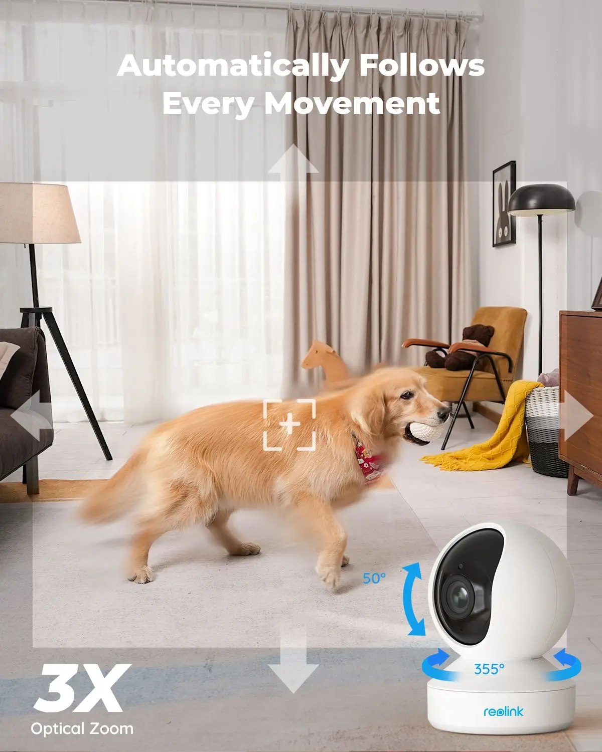 Reolink E1 serie 5MP WiFi cámara IP 2,4G/5G inalámbrico interior Monitor de bebé PT Zoom cámara de seguridad cámaras de vigilancia de Audio bidireccionales