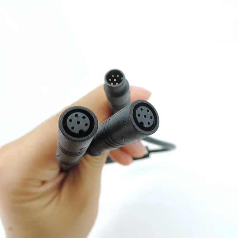 M8 Julet impermeable 1 macho a 2 hembra 2/3/4/5/6 pin Ebike DC divisor sensor conector Cable bicicleta eléctrica junta a tope enchufe