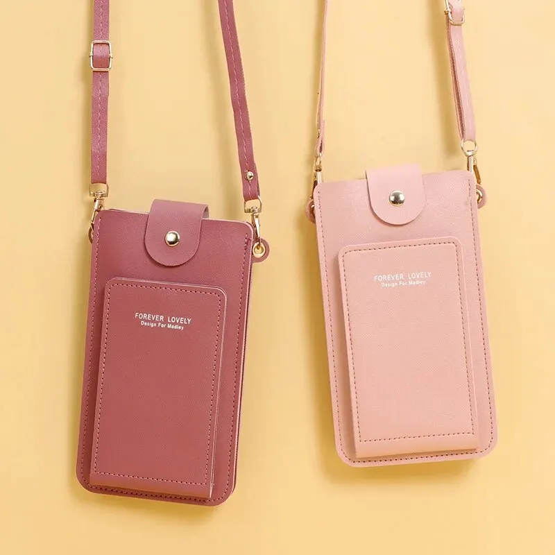 Borse da donna portafogli in morbida pelle Touch Screen borsa per cellulare borsa a tracolla a tracolla per borse da donna a buon mercato femminili