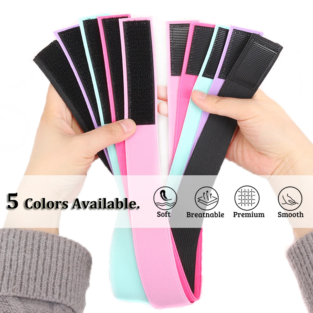 Faixa elástica de 3/3.5cm de largura para perucas para derreter renda ajustável faixa de peruca para bordas com faixas de renda de cabelo magagictape para colocar bordas