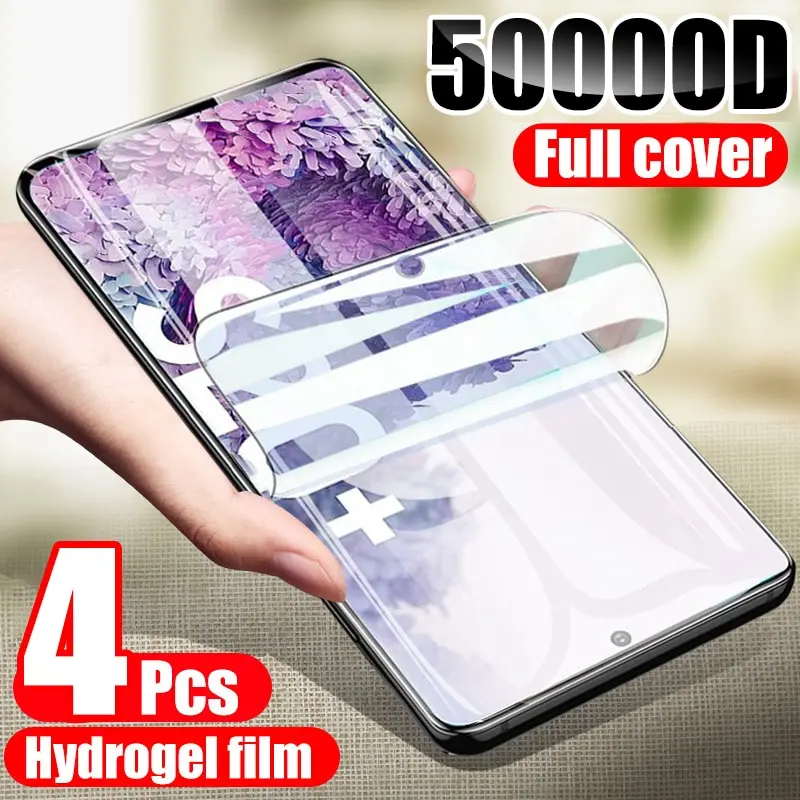 Pellicola salvaschermo in idrogel da 4 pezzi per Samsung Galaxy S10 S20 S21 S22 Plus S23 pellicola salvaschermo Ultra FE per Note 20 8 9 10
