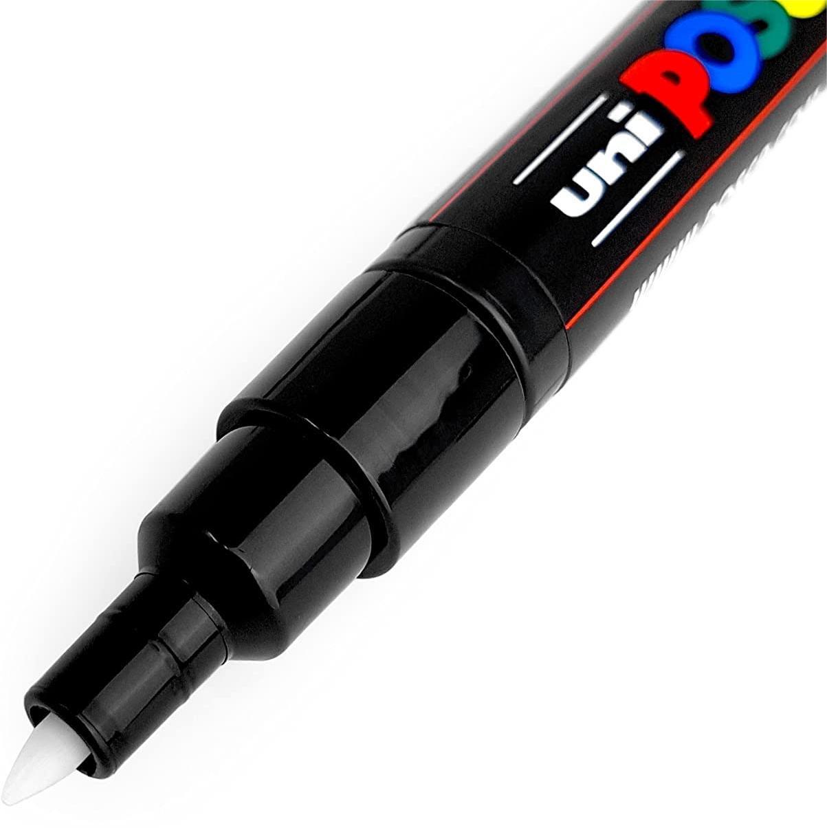 Маркер UNI POSCA, белый, черный акриловый Plumones Rotuladores PC-1M, 3M, 5M POP плакатная ручка/принадлежности для рекламы граффити, 1 шт.
