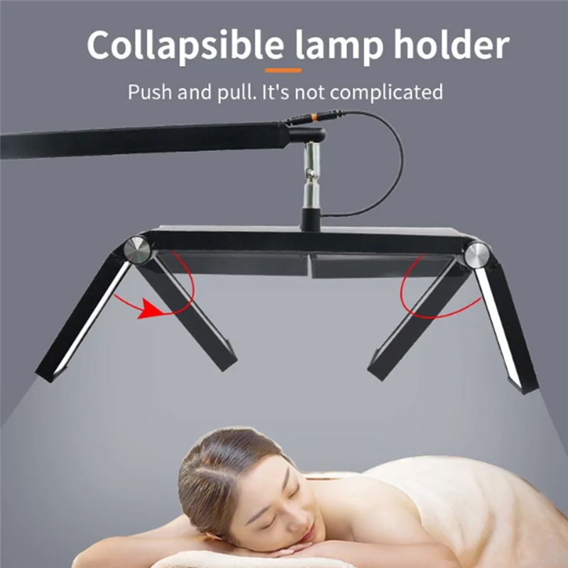 A70p 26-Polegada lâmpada de mesa de três lâmpadas 30w dobrável meia lua luz com braçadeira de mesa e controle remoto plugue da ue