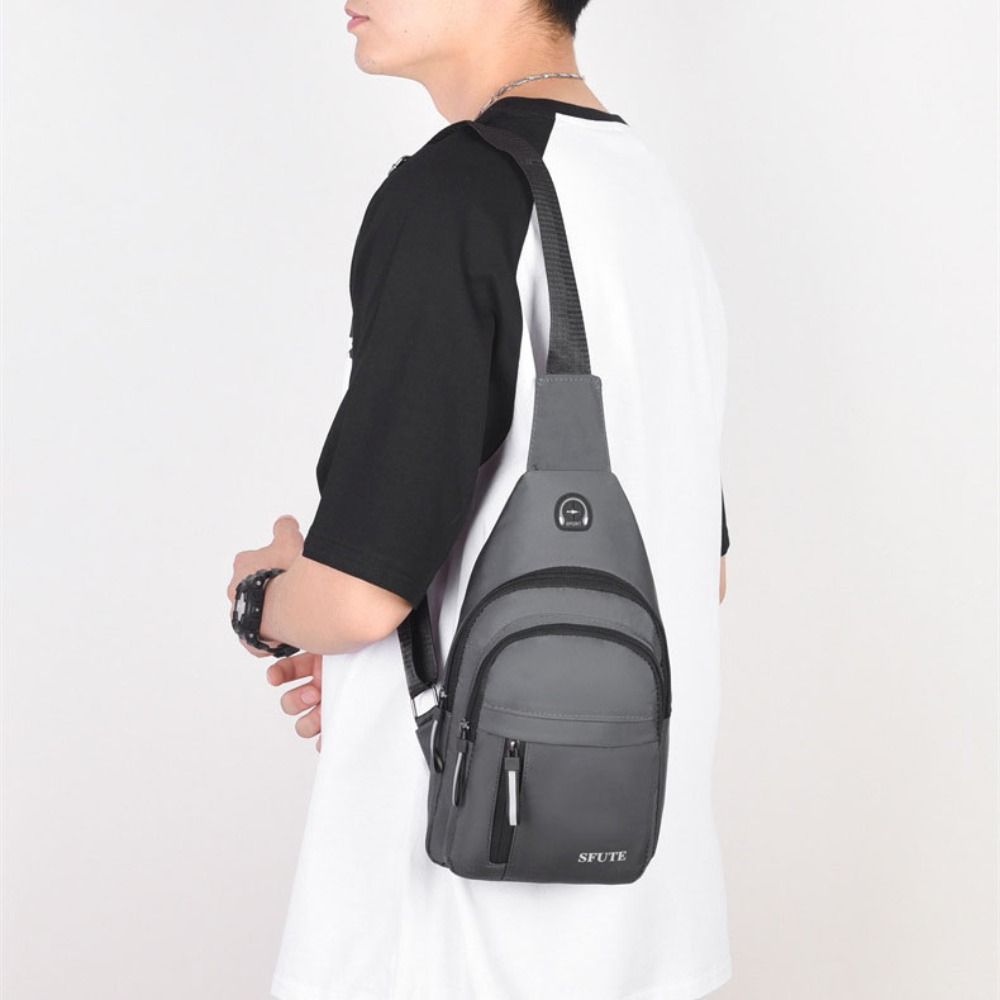 Oxford Cloth Men's Chest Bag Large Capacity Multifunctional Shoulder Crossbody Bag Korean Style Adjustable Shoulder