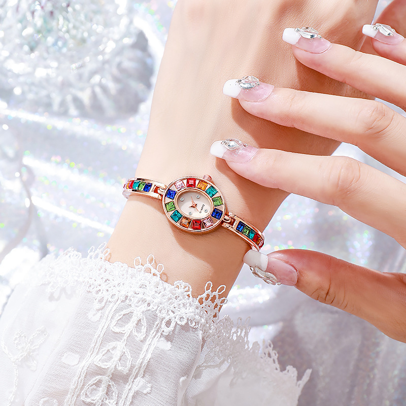 Mode Strass Vrouwen Horloge Vierkante Wijzerplaat Dames Quartz Horloges Armband Band Horloges