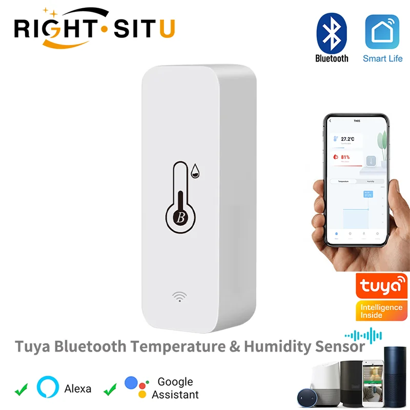 Умный гигрометр Tuya BT с поддержкой Bluetooth и управлением через приложение