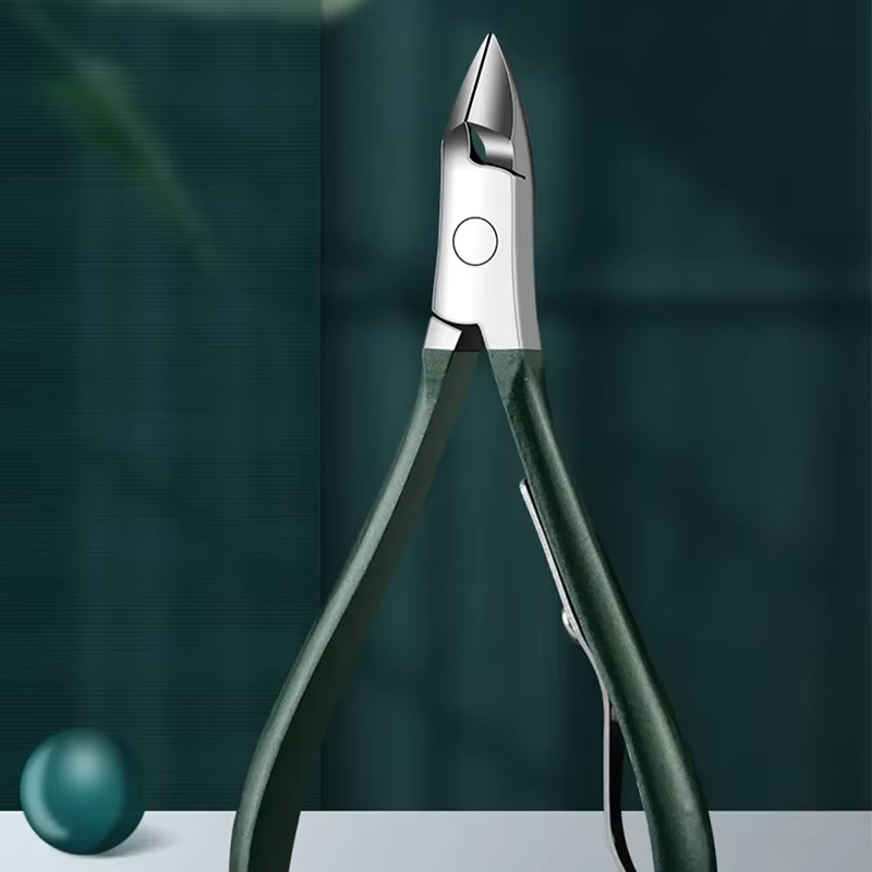 Stainless Steel Nail Clippers Set Grooming Tools Set With Portable Case Manicure Art Tool Green Nails Cut