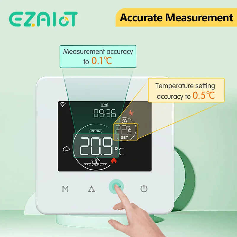 สมาร์ท Tuya WiFi Thermostat สําหรับเครื่องทําความร้อนใต้พื้นไฟฟ้าน้ําหม้อต้มแก๊สดิจิตอลอุณหภูมิรีโมทคอนโทรล Alexa Google Home