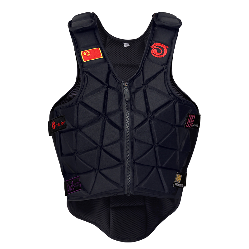 Cavassion ขี่ม้าอุปกรณ์ขี่ม้าเสื้อกั๊กไรเดอร์ตัวป้องกันร่างกายด้านหลังม้าสายรัดปรับระดับได้