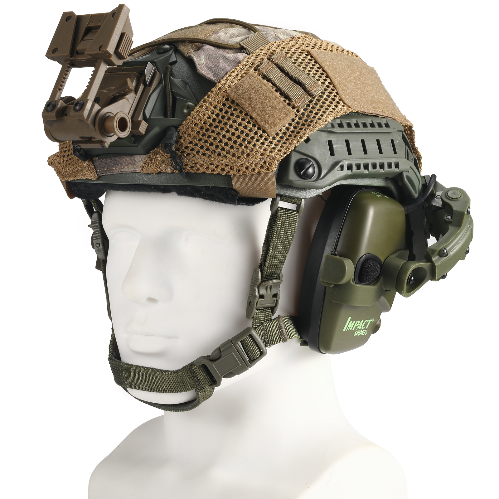 Auriculares electrónicos de tiro para deporte de impacto, cascos tácticos de protección auditiva con reducción de ruido para caza