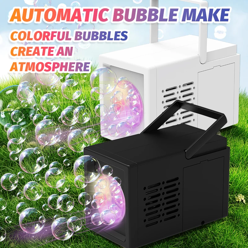 Jouet à bulles pour enfants, 10 trous, petite machine à bulles portable pour anniversaire en plein air, sans batterie ni eau à bulles