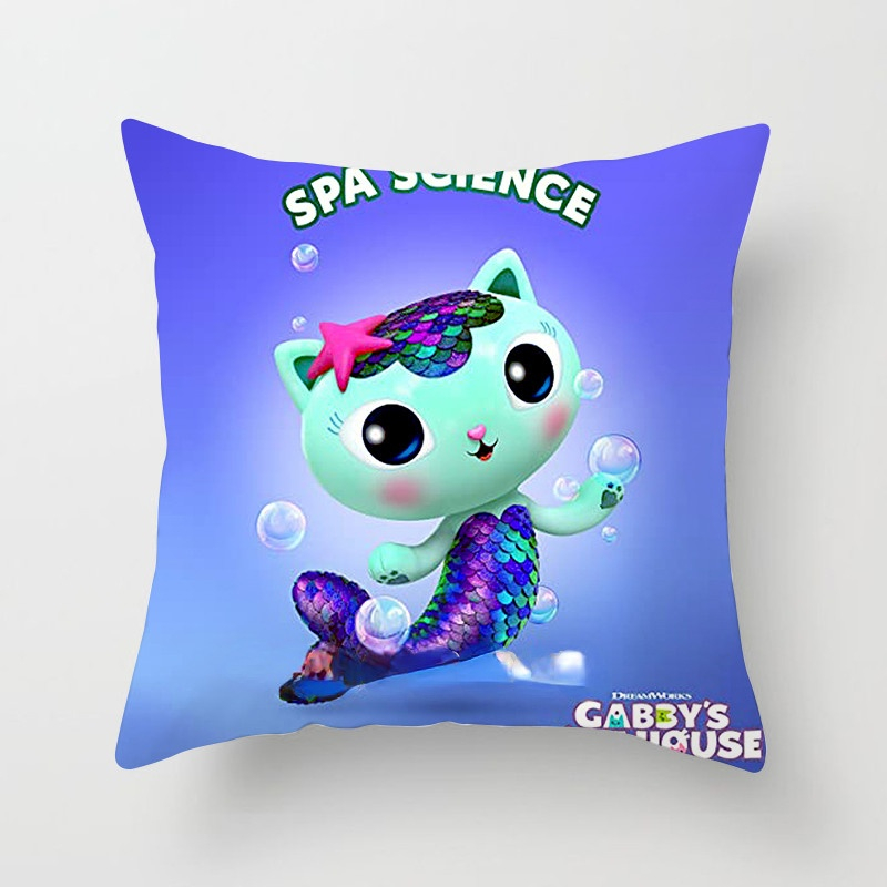 Kids Gabbys Dollhouse Gabby Cats Pillowcase 40x40cm 45x45cm  Decorative Pillows  60x60