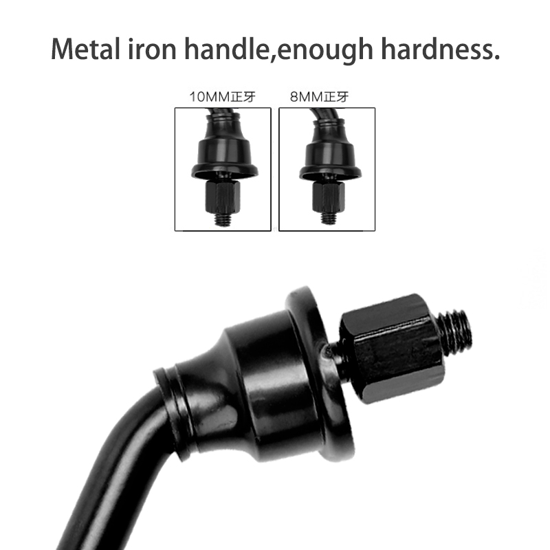 Universal 1 par 8mm 10mm motocicleta Scooter E-Bike mango barra final espejos retrovisores laterales electromóvil espejo convexo lateral trasero