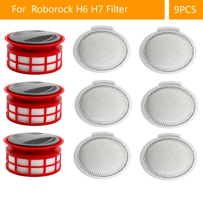 Para Roborock H6 H7 HEPA Post filtro accesorios de mano inalámbrico aspiradora repuestos barredora bolsas de polvo