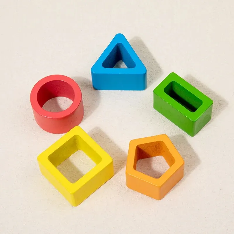 Jouets en bois Montessori pour enfants, tri en bois, jouets empilables pour bébés, tout-petits, trieur de documents en forme de dos, cadeaux pour enfants d'âge alth