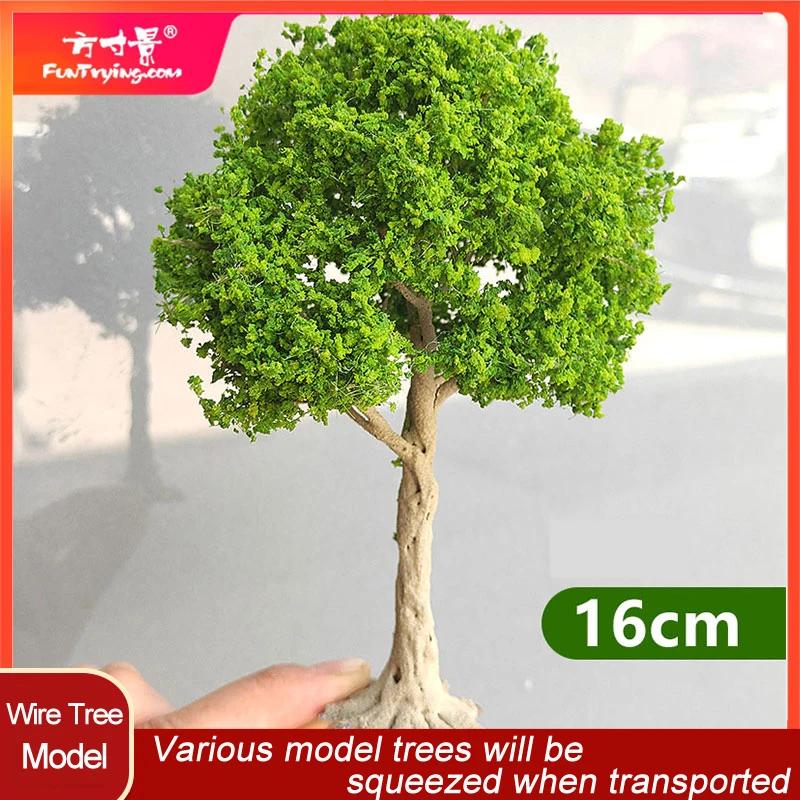 Freiheit 10 cm Simulierte Modell Draht Baum Diy Material sand tisch decora diy modell grün baum modell Zug Eisenbahn Eisenbahn Layout