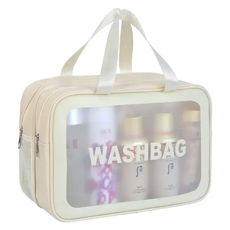 New Thick Dry-Wet Separation Partition Toiletry Bag Portable Double-Layer Cosmetic Storage Bag for Travel, Beach, Pool Bathing