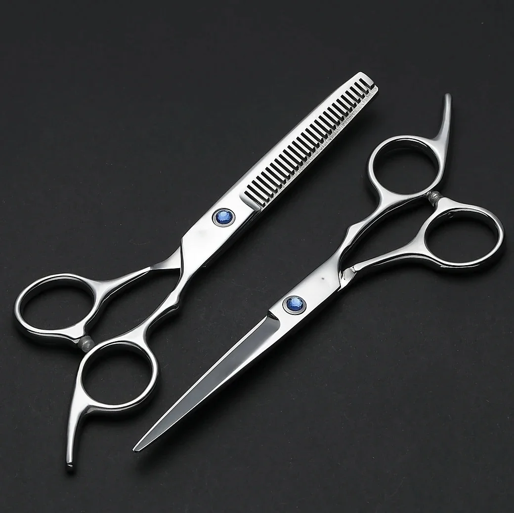 Ciseaux de coupe de cheveux, Kit de ciseaux amincissants, barbier professionnel, Salon de texturisation, bord de rasoir, ciseaux en acier inoxydable