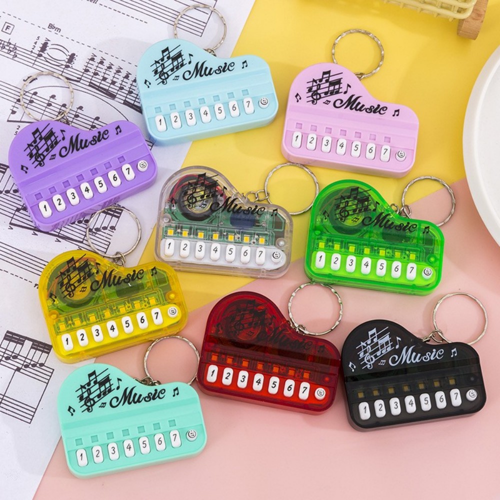 Mini Portable Electronic Keyboard Keychain Musical Instrument Toy - Compact Travel Piano Keychain for Music Lovers