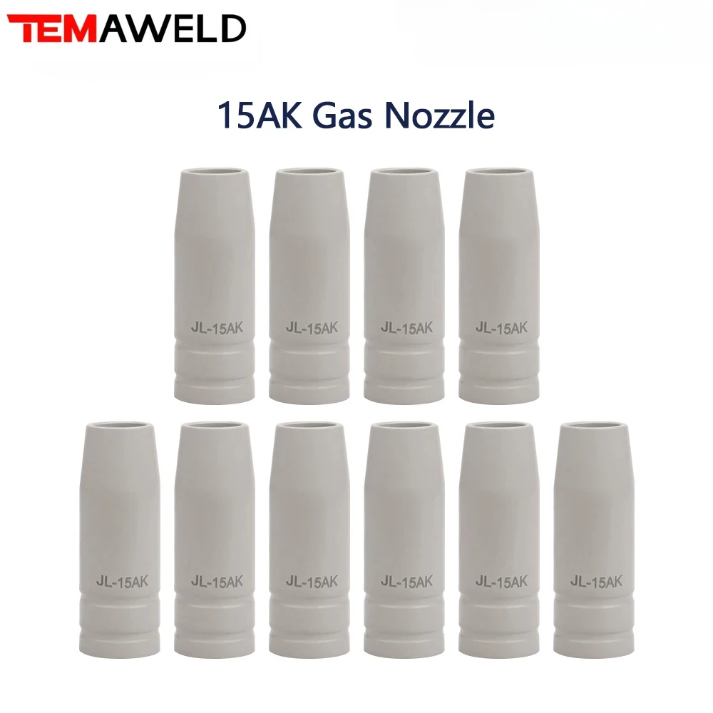 15AK Coating Bescherming Nozzle Stuks Non-Stick Europese Airless Gas Nozzles Machine Beschermhoes Mig Lasmachine Tools wholesale