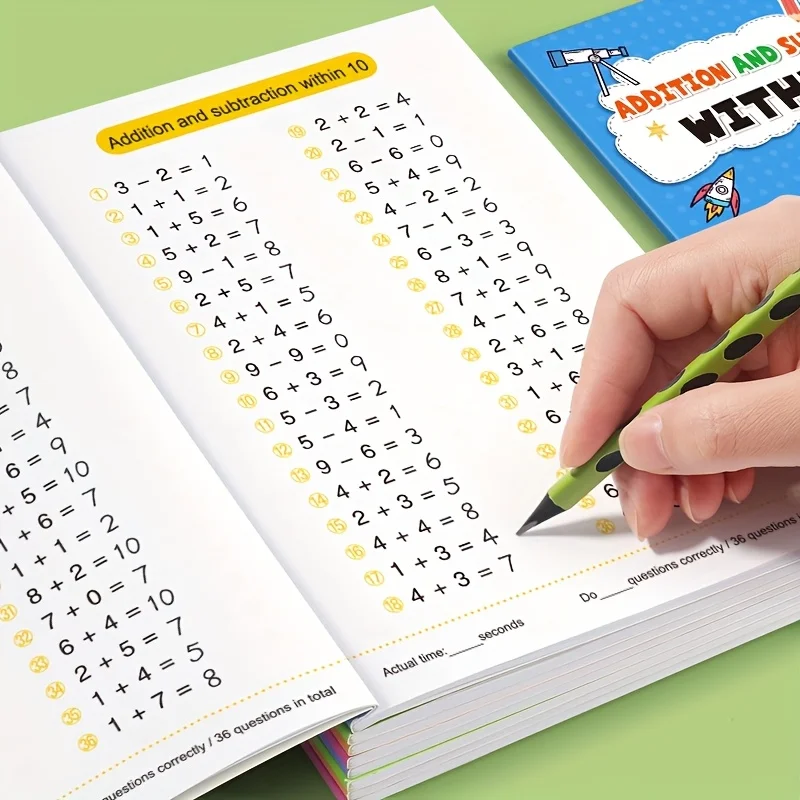 Additions- und Subtraktionsarbeitsbuch innerhalb von 10.20.50.100: Mathe-Übungsprobleme für die 1. bis 3. Klasse – Geschwindigkeitsbohrer und zeitgesteuerte Übungen