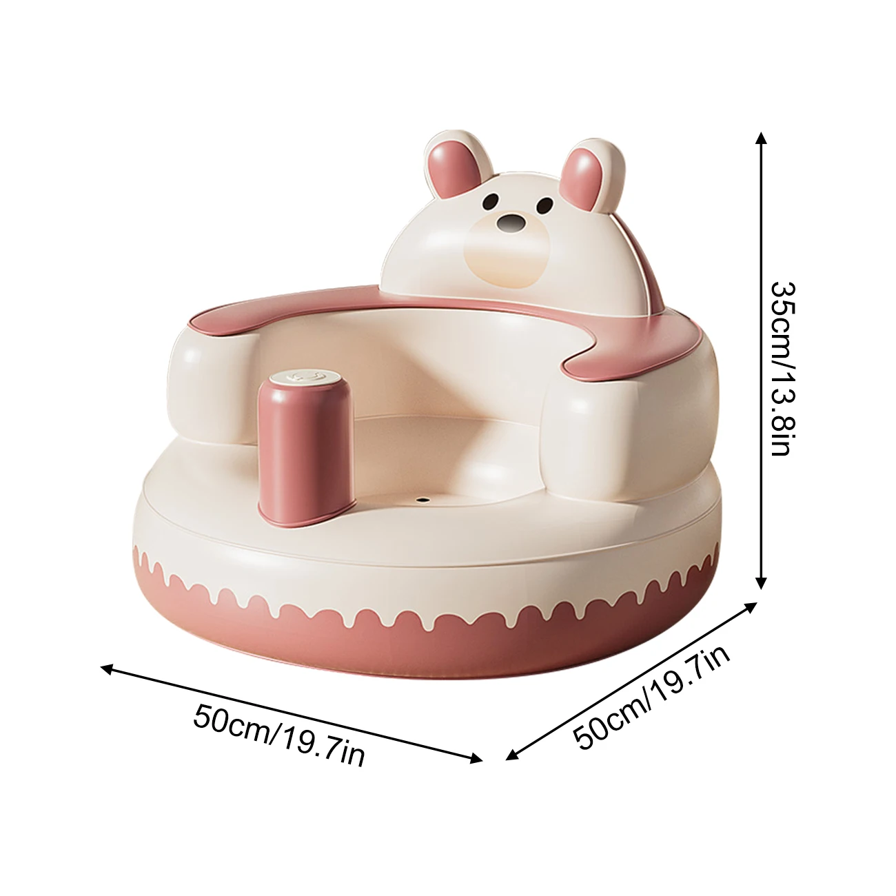Cadeira inflável para bebês, assento inflável para bebês de 3 meses ou mais, assentos infantis para aprender a sentar, brincar, acampar