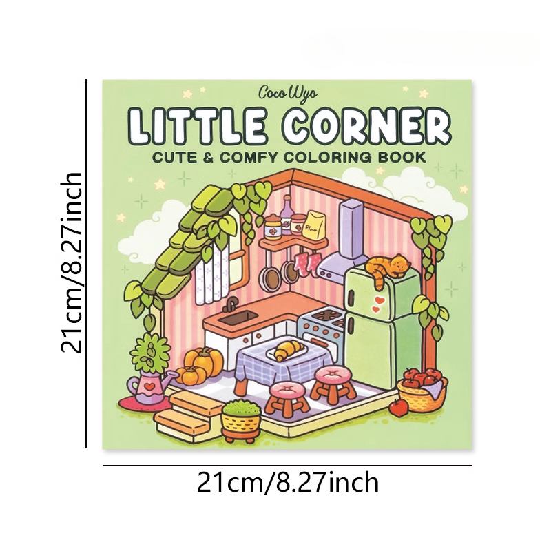 Libro para colorear para adultos y adolescentes, tema de Halloween con adorables creaturas espeluznantes en un bonito cruzo para un regalo de relajación